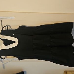 Nautica Black and White V-Neck Mini Dress